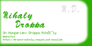 mihaly droppa business card